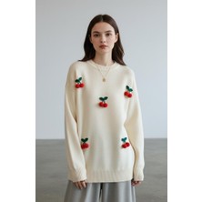 Rabiossa Kadın Kirazlı Tasarım Bluz Ithal