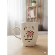 Palto Tasarım En Sevdiğime Krem Oval Kupa - Hediyelik Kupa Fincan Mug