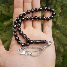 Tesbih Reyonu 2'li 8'li Işlemeli Oltu Taşı Tesbih