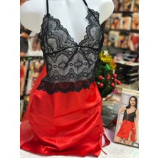 Saten Askılı Gecelik