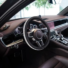 Lokiboo Taşlı Geçmeli Direksiyon Kılıfı-Çok Renkli Derili