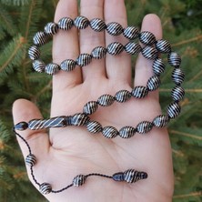 Tesbih Reyonu Kakma Işlemeli Oltu Taşı Tesbih