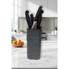 Erinox 5 Parça Standlı Bıçak Mutfak Seti - Et Bıçağı - Sebze Bıçağı - Doğrama Bıçağı