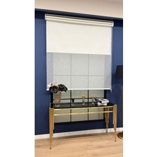 Volper Mekanik VP1075 Çift Mekanizmalı Kırçıllı Tül ve %100 Blackout Işık Geçirmez Stor Perde (Kırık Beyaz)