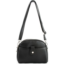 Morpelikan Kadın Suni Deri Ayarlanabilir Çapraz Askılı 4 Bölmeli Mıknatıs Toka Detaylı Omuz Çantası