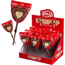 Bolçi Sütlü Kalp Lolipop Çikolata 24G