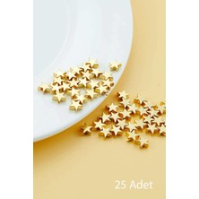 New Obsessions Dıy Takı Yapım Malzemesi 25 Parça Altın Kaplama Yıldız Ara Aparatı - Altın
