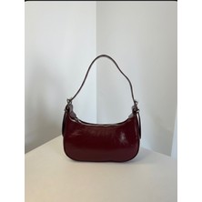 Addy Luna Burgundy Baget Minimal Bordo Omuz ve El Çantası