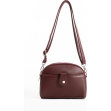 Morpelikan Kadın Suni Deri Ayarlanabilir Çapraz Askılı 4 Bölmeli Mıknatıs Toka Detaylı  Omuz Çantası