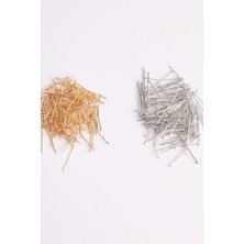 New Obsessions Dıy Takı Yapım Malzemesi 100 Parça Kaplamalı 30 mm Düz Takı Çivi Seti