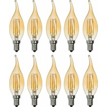 Orbus Rustik Kıvrık Ta3 4W E14 Amber LED Ampul 300LM (10’lu Paket)