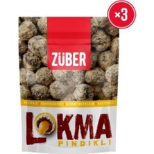 Züber Lokma Fındık Kaplı Yer Fıstığı Ezmeli Meyve Topu 96 G x 3 Adet