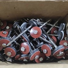 Linka İnşaat Çatı Çivisi Kırmızı Oynar Başlı Contalı 2.5 kg 80 mm 1 Paket