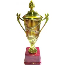 Supertrend 586-80A Kapaklı Kupa Kırmızı Zemin 30CM