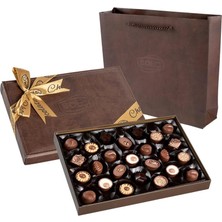 Bolçi Deri Kahverengi Hediye Çikolata Kutu 285G