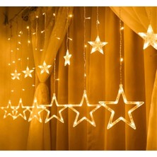 Kulvar AVM 138 Ledli Yıldız Perde Işık 3 M Yılbaşı Işığı LED Işık Saçak LED Yılbaşı Perde LED