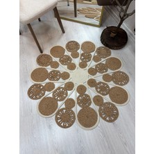 MaVaux Elora Doğal Hasır Jüt Kilim El Dokuması Özel Tasarım Salon Yatak Odası Koridor Kullanıma Uygun