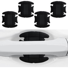 Lokiboo Dış Kapı Kolu Koruma Bandı Silikon 4 Parça Siyah