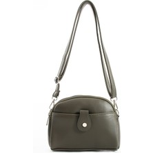 Morpelikan Kadın Suni Deri Ayarlanabilir Çapraz Askılı 4 Bölmeli Mıknatıs Toka Detaylı Omuz Çantası