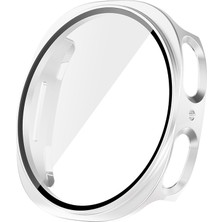 Maks Technology Galaxy Watch 8 44MM Sert Pc Kasa ve Ekran Koruyucu Mkst Watch Gard 38 - Gümüş