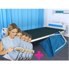 Ht Sağlık 5 Adet Hasta Yemek Önlüğü + 1 Adet Sıvı Geçirmez Hasta Yatak Örtüsü