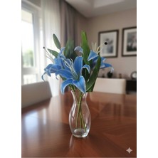 Yasima Yapay Islak Mavi Lilyum 1 Adet Ev Vazo Aranjmanı