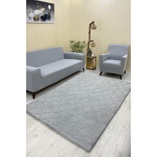 Kupa Model Welsoft Halı Örtüsü Açık Gri Renk - 160 x 230