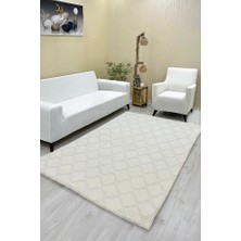Kupa Model Welsoft Halı Örtüsü Krem Renk - 160 x 230