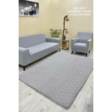 Labirent Model Welsoft Halı Örtüsü Açık Gri Renk - 160 x 230