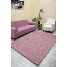 Örgü Model Welsoft Halı Örtüsü Pudra Renk - 160 x 230