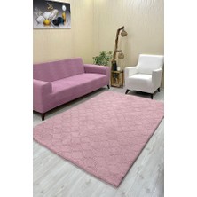 Kupa Model Welsoft Halı Örtüsü Pudra Renk - 160 x 230