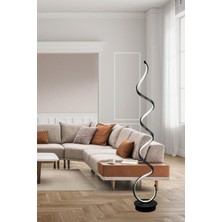 Lara Lambader Siyah Renk Modern Tasarım Gün Işığı LED Salon - Yatak Odası LED Lambader