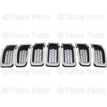 TŞT Jeep Cherokee Ön Panjur 7lı Set Nikelaj 2014- (Oem No:  68303626AC)