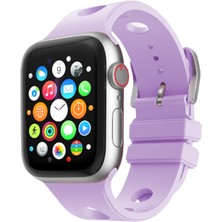 Good Case Apple Watch 5 (40MM) Uyumlu Delikli Silikon KORDON-147 Lila