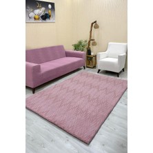 Yaprak Model Welsoft Halı Örtüsü Pudra Renk - 160 x 230