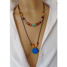 Sinem Şanlı Süryani Taşı Erkek Ikili Kolye Gelenekten Güce Yolculuk