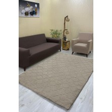 Kupa Model Welsoft Halı Örtüsü Vizon Renk - 160 x 230