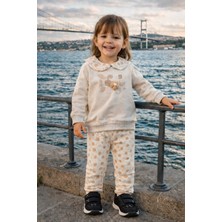 Miny Wincy Papatya Nakışlı Yakalı Kız Çocuk Takımı – Uzun Kollu 2’li Takım