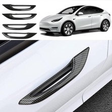 Ramm Tesla Model Y Model 3 Kapı Antifiriz Kolları Parlak Siyah 4 Adet