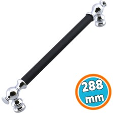 Nzb Mobilya Çekmece Mutfak Kapak Kulbu Dolap Dolabı Kulpları Kulpu 28.8 cm Krom Siyah Metal 288 mm