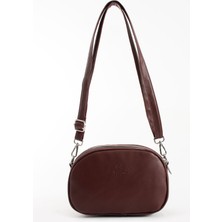 Morpelikan Kadın Suni Deri Ayarlanabilir Çapraz Askılı 3 Bölmeli Fermuar Kapamalı Omuz Çantası