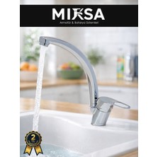 Mixsa Mix Kuğu Mutfak Eviye Bataryası Çeşmesi Musluğu Çift Su Girişli