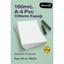 KarmaOfis 160 Micron A4 Beyaz Pvc Ciltleme Kapağı – Dayanıklı & Profesyonel Sunum Kapakları