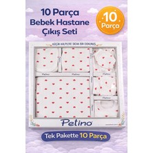 Petino Raporlu Kalp Desenli 10 Parça Hastane Çıkış Seti