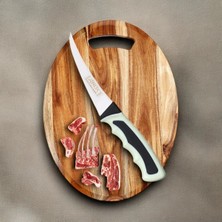 Erinox Eğri Kemik Sıyırma Bıçağı 28 cm 2 No Çift Baskı R Seri Kişileştirilebilir Yatağan Bıçakları