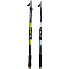 Genba Teleskopik Kamış 70-150 gr Atarlı 270 cm - Siyah-Beyaz