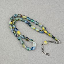 Lapisdo Arizona Katalin Alpaka Püskül Beyzi Kesim 8X12MM Tesbih- Yeşil