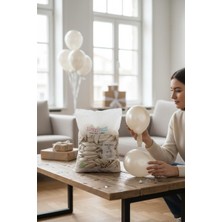 Cadde Süs Beyaz Metalik Balon 10'lu