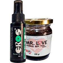 EROSPROF101 Büyük Boy Geciktiricisprey 60ML + Msterlove Erkeklere "katılık" Hissi 240 gr Macun