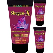 Shogunx Extra Size Cream 3 Adet 50ML Erkeklere Özel "süre-Katılık-Hacim" Penisbakım Masaj Kremi